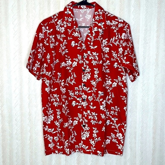 ❤️ 🆕 SHEIN Silk Tropical Hawaiian Shirt Size L - Picture 2 of 5